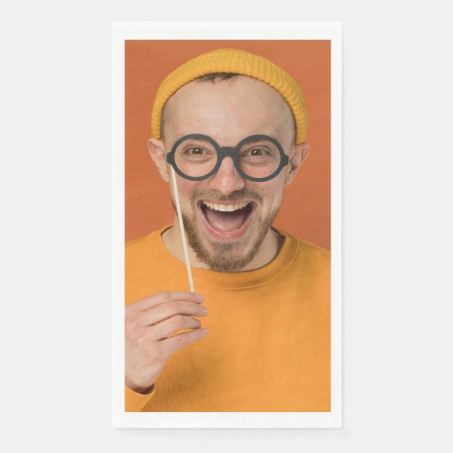 Servilleta De Papel Upload Your Funny Photo Selfie Photo  (Anverso)