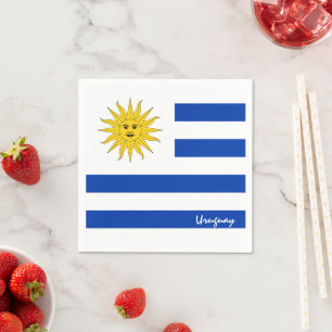 Servilleta De Papel Uruguay y moda de fiesta de la bandera de Uruguay 