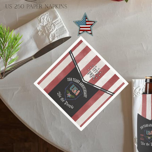 Servilleta De Papel US 250 We the People Patriotic Anniversary Paper  (US 250 We the People Patriotic Anniversary Paper Napkins)