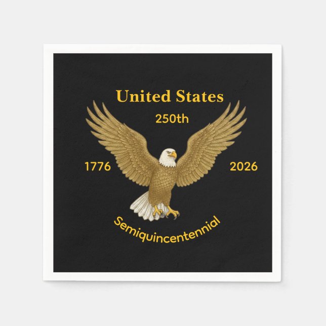 Servilleta De Papel USA 250 Elegant Black Paper Napkins (Anverso)