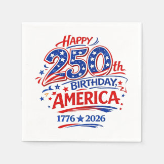 Servilleta De Papel USA America 250th Anniversary Patriotic