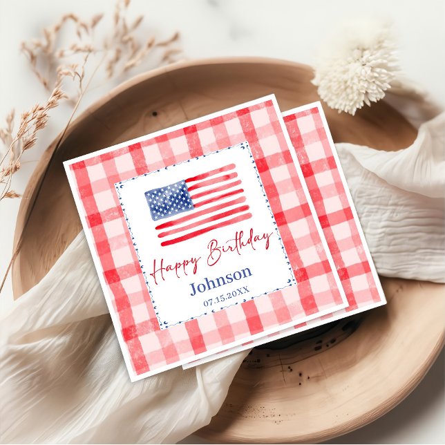 Servilleta De Papel USA Independence Day Themed Birthday (Subido por el creador)