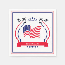 Servilleta De Papel USA Red White & Blue Cualquier Ocasión Suministros