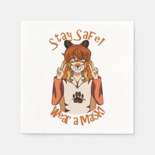 Servilleta De Papel ¡Usa una máscara!