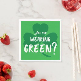 Servilleta De Papel ¿Usando verde? Shamrock St. Patrick's Day Fiesta