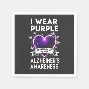 Servilleta De Papel Uso morado en memoria de mi papá Alzheimer
