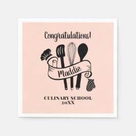 Servilleta De Papel Utensilio de chef personalizado Escuela de cocina 