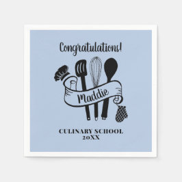 Servilleta De Papel Utensilio de chef personalizado Escuela de cocina 