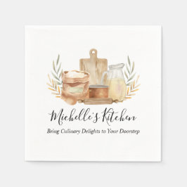 Servilleta De Papel Utensilios de cocina Comida Acuarela Hogar Restaur