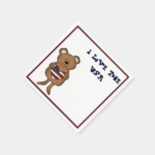 Servilleta De Papel UU Teddy Bear Love Napkins