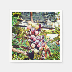Servilleta De Papel Uvas.