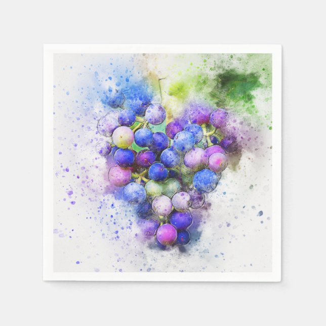 Servilleta De Papel Uvas (Anverso)