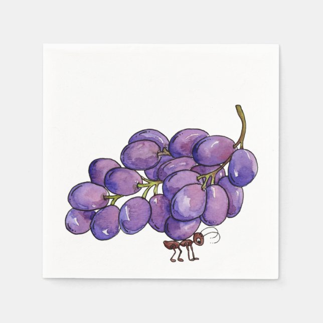 Servilleta De Papel Uvas de picnic (Anverso)