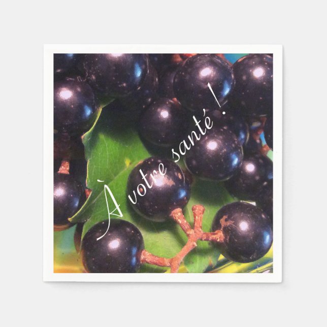 Servilleta De Papel Uvas de vino (Anverso)