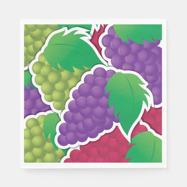 Servilleta De Papel Uvas mixtas fundidas (Anverso)