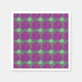 Servilleta De Papel Uvas Moradas y Verdes