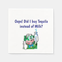 "Uy. ¿Compré Tequila?" Fun Cocktail Napkin