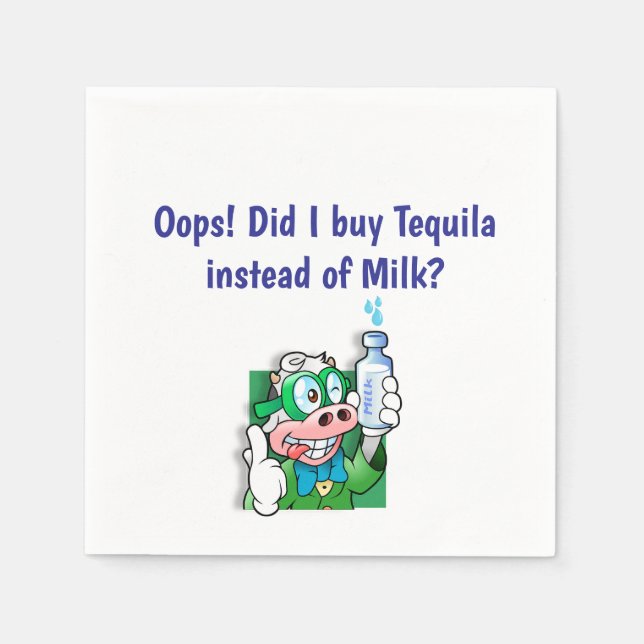 Servilleta De Papel "Uy. ¿Compré Tequila?" Fun Cocktail Napkin (Anverso)