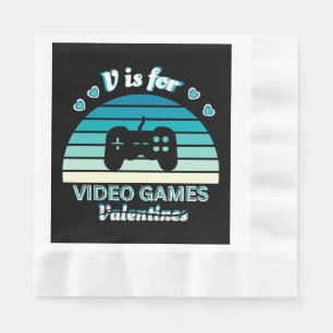 Servilleta De Papel V de Videojuegos No de San Valentín - Divertido Re