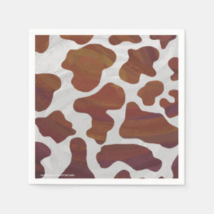 Servilleta De Papel Vaca Brown e impresión blanca