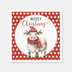 Servilleta De Papel Vaca de Navidad con juego de palabras