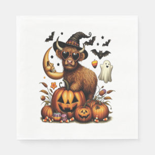 Servilleta De Papel Vaca Highland en Halloween