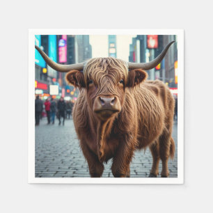 Servilleta De Papel Vaca Highland en Times Square