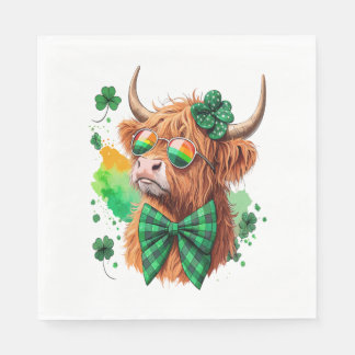 Servilleta De Papel Vaca Highland St Patrick's , vaca afortunada