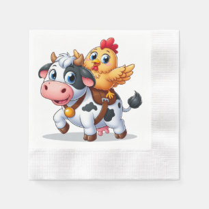 Servilleta De Papel vaca/pollo personalizado lindo