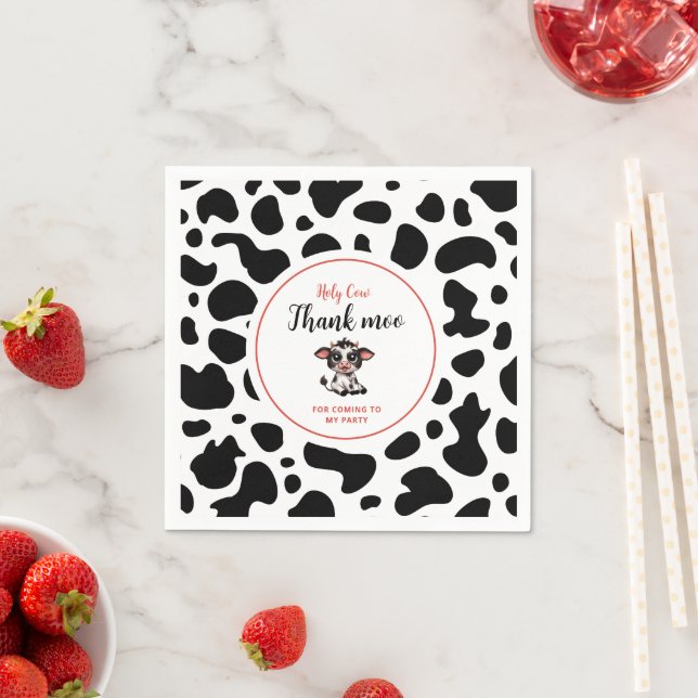 Servilleta De Papel vaca sagrada gracias moo por venir (In situ)