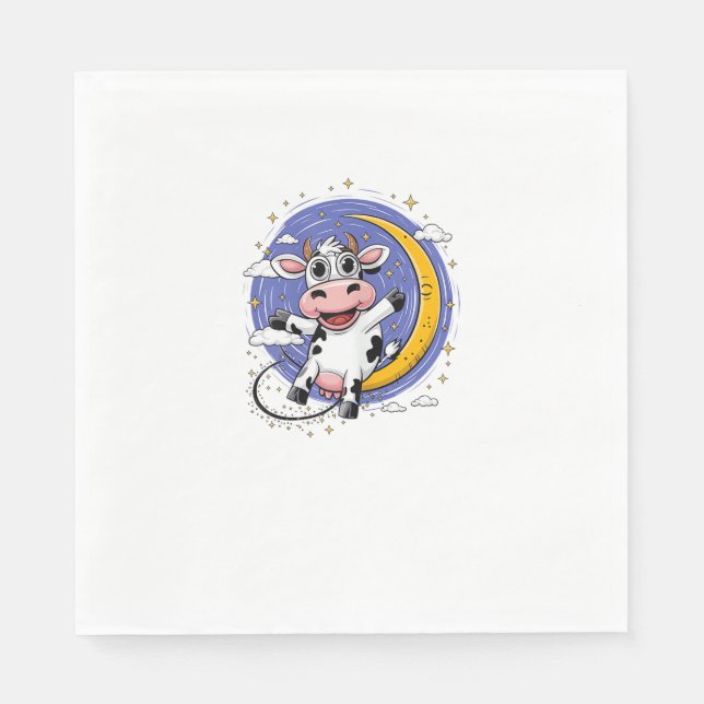 Servilleta De Papel Vaca salta sobre la luna _1 (Anverso)