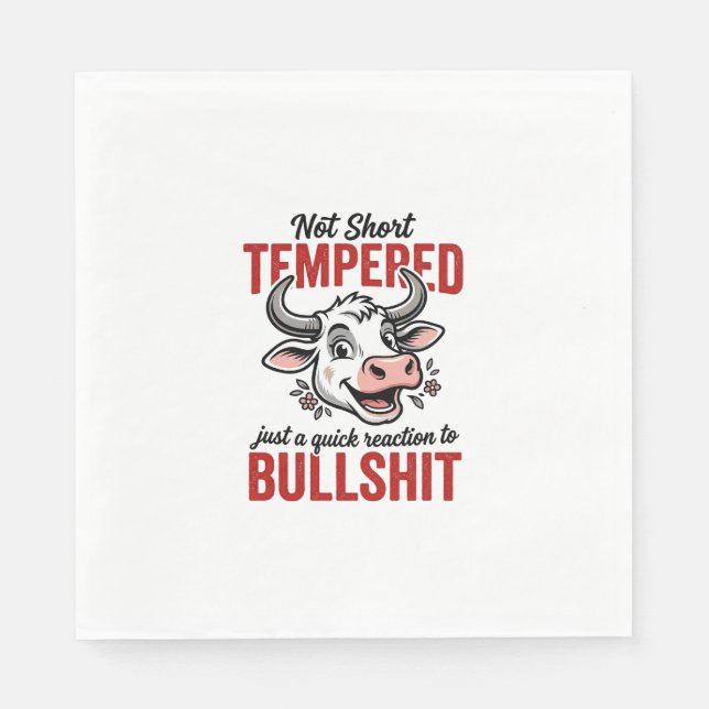 Servilleta De Papel Vaca Vintage de Temperamento Divertido (Anverso)