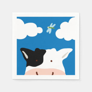 Servilleta De Papel Vaca y libélula