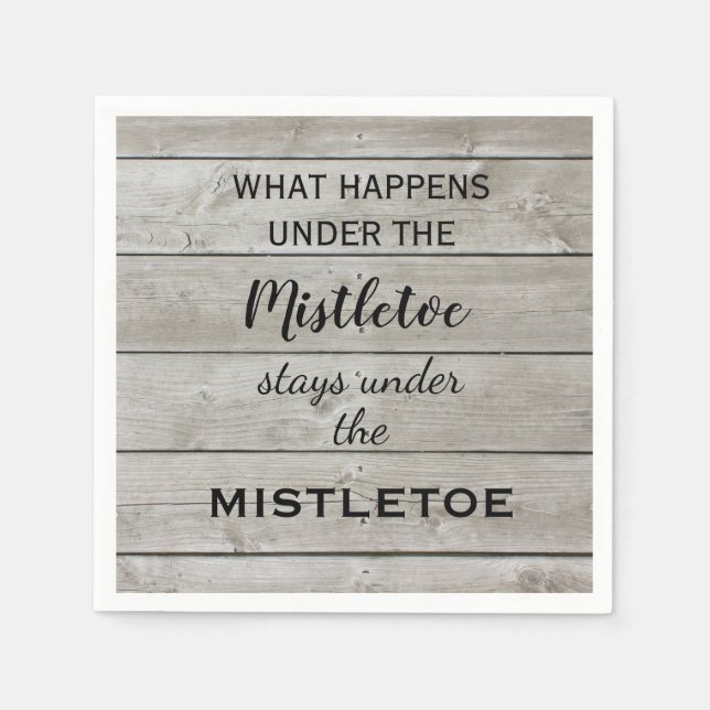 Servilleta De Papel Vacaciones con muérdago (Anverso)