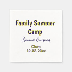 Servilleta De Papel Vacaciones de camping familiar personalizadas agre