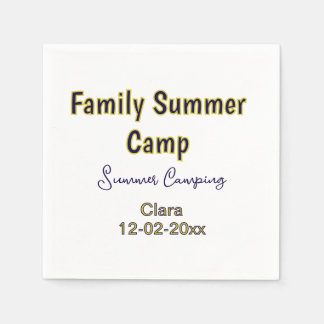 Servilleta De Papel Vacaciones de camping familiar personalizadas agre