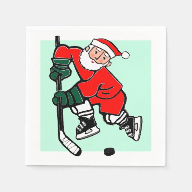 Servilleta De Papel Vacaciones de Hockey (Anverso)