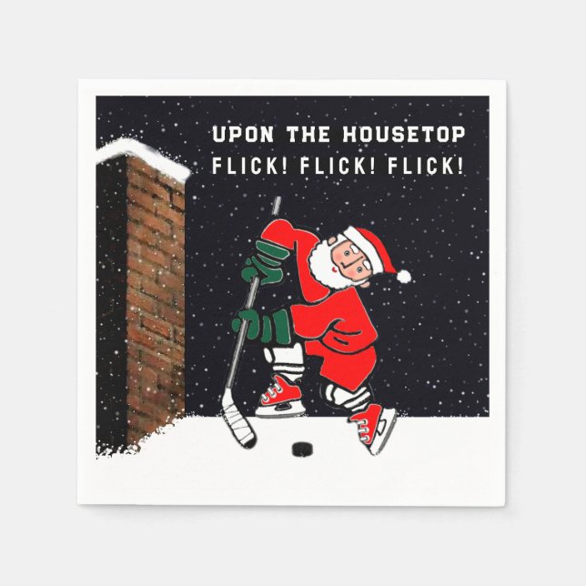 Servilleta De Papel Vacaciones de Hockey (Anverso)