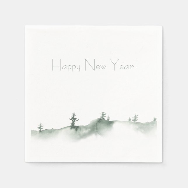 Servilleta De Papel Vacaciones de invierno nevadas (Anverso)