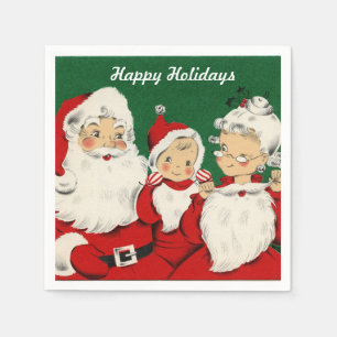 Servilleta De Papel Vacaciones de la familia Santa Vieja