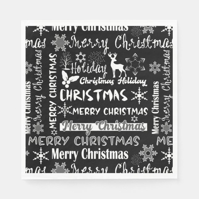 Servilleta De Papel vacaciones de navidades, patrón de Navidades (Anverso)