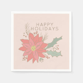 Servilleta De Papel Vacaciones de Poinsettia y pulverizadores