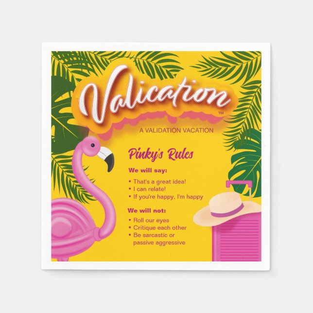 Servilleta De Papel Vacaciones de validación de Pinky (Anverso)