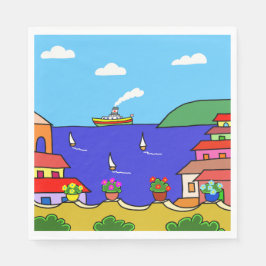 Servilleta De Papel Vacaciones mediterráneas