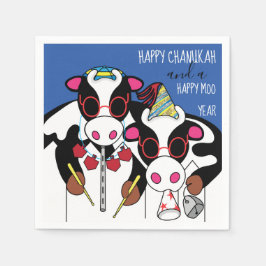 Servilleta De Papel "Vacas" personalizadas de cócteles de Chanukah