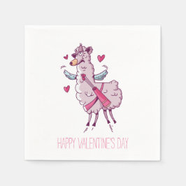 Servilleta De Papel Valentine Cupido Llama
