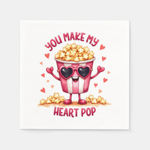 Servilleta De Papel Valentine Gift   Tú haces mi corazón pop