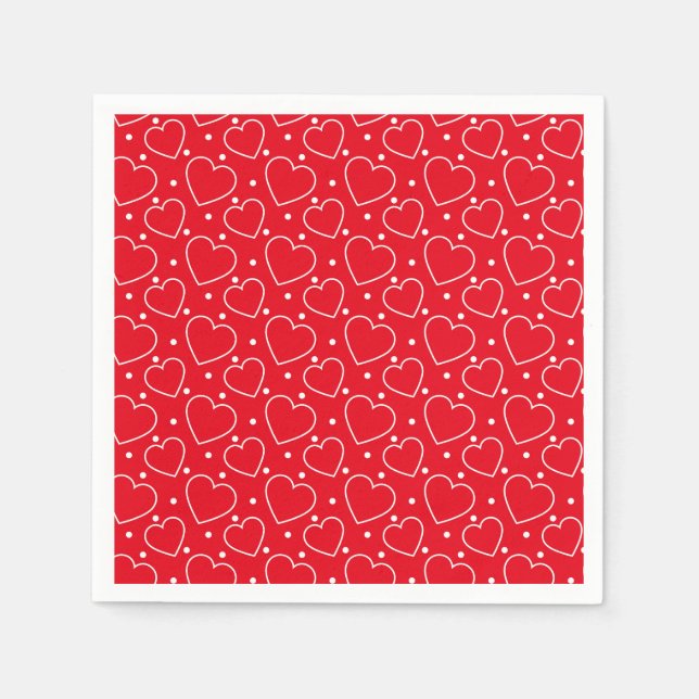 Servilleta De Papel Valentine Hearts Paper Napkins (Anverso)