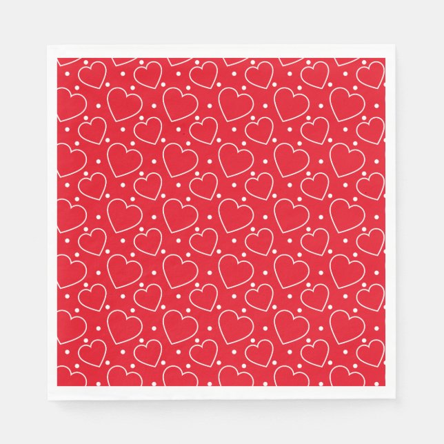 Servilleta De Papel Valentine Hearts Paper Napkins (Anverso)