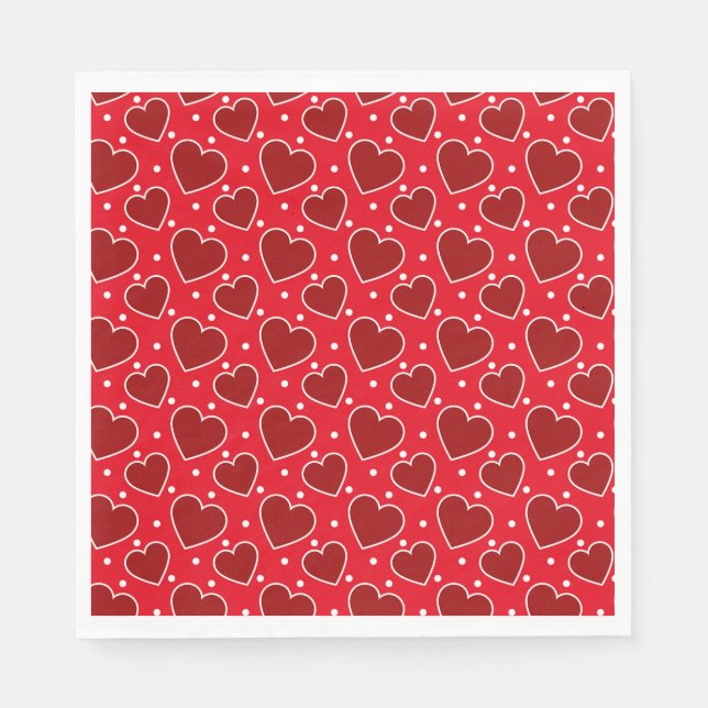 Servilleta De Papel Valentine Hearts Paper Napkins (Anverso)